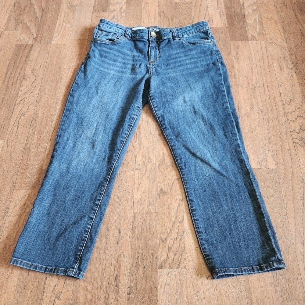 KUT from the Kloth Maggie Skinny Boyfriend Jeans Blue Med Wash Women Size 12 575